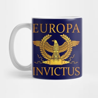 Europa Invictus - Gold Eagle on Blue Mug